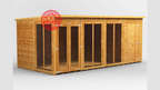 Pent Summerhouse Combi 16x8 with 4ft store