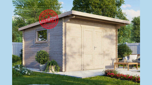 Pent Workshop Log Cabin (28mm) 14x14