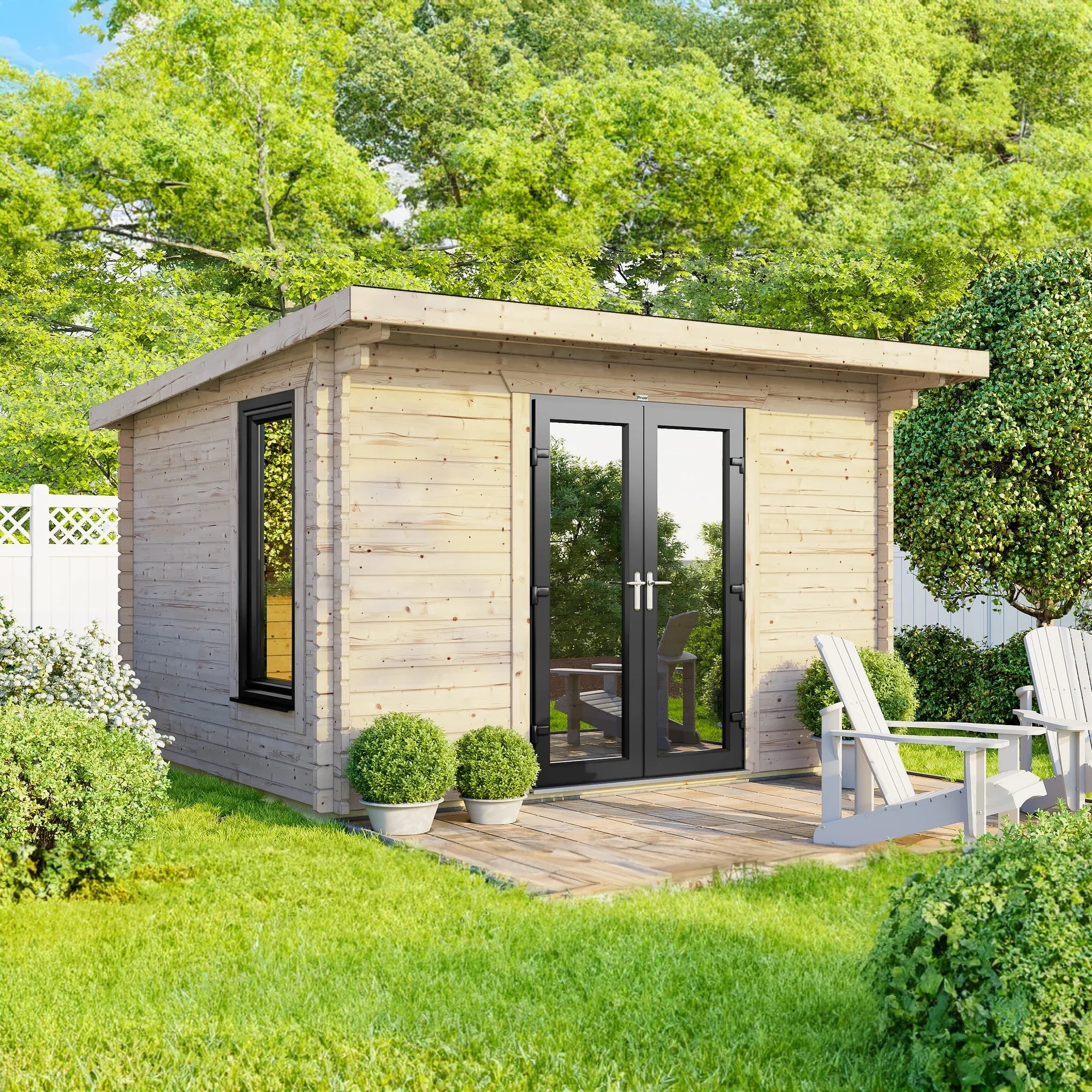 Pent Log Cabin 12x8