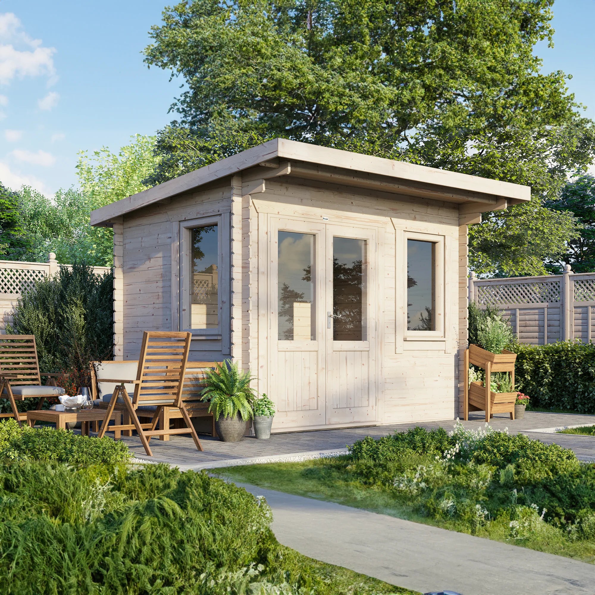 Pent Classic Log Cabin 12x8
