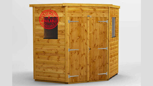 Corner Shed 6x6 Double Door and Window