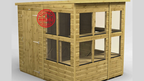 Premium Pent Potting Shed 6x8 (Single Door)