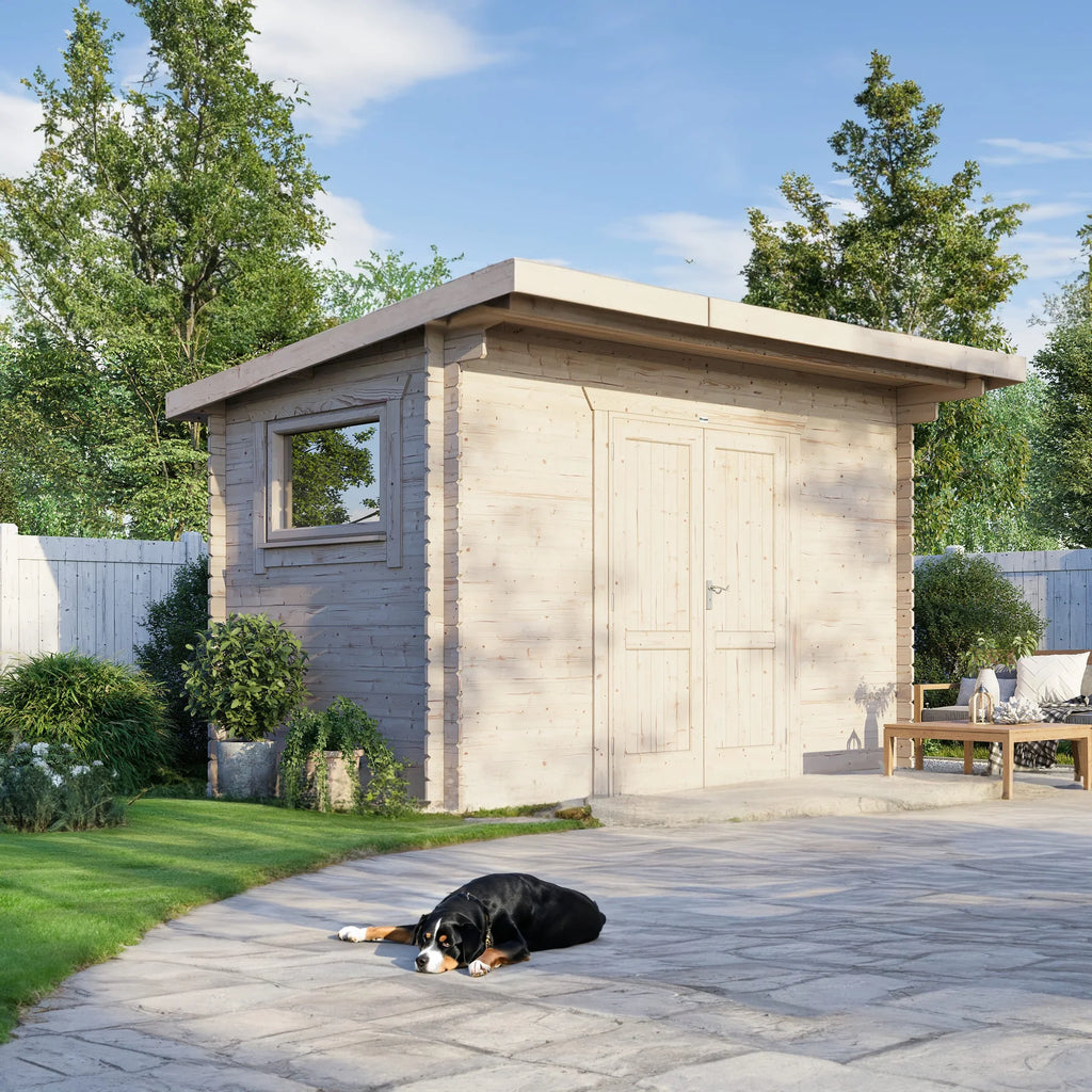 Pent Workshop Log Cabin (28mm) 14x8