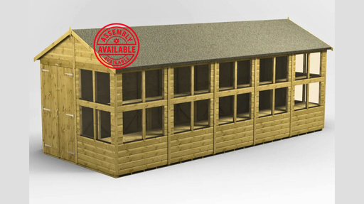 Premium Apex Potting Shed 20x8 (Double door)