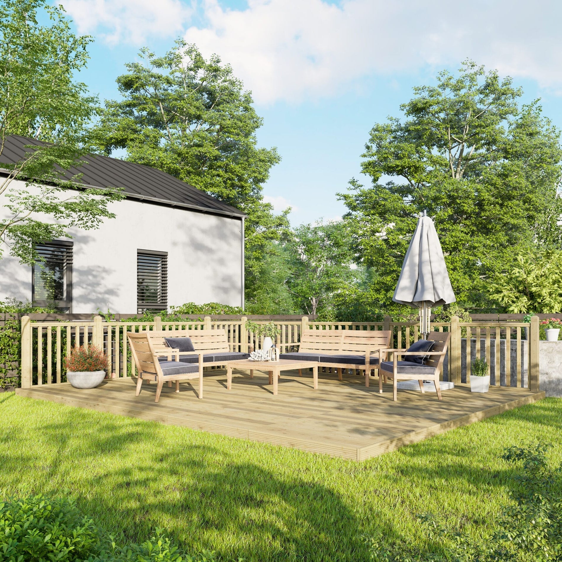 6x10 Decking 3x Handrails