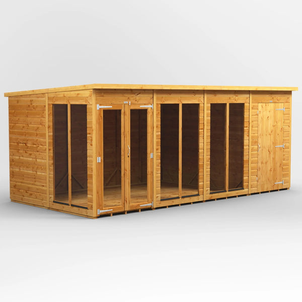 Pent Summerhouse Combi 16x8 with 4ft store