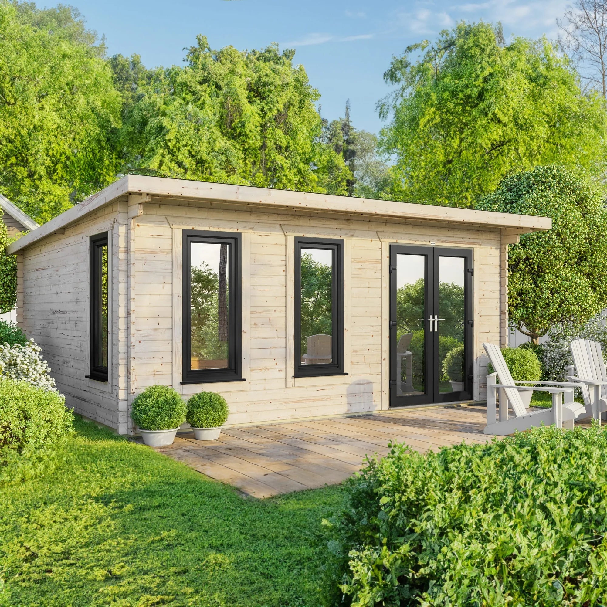 Pent Log Cabin 20x18