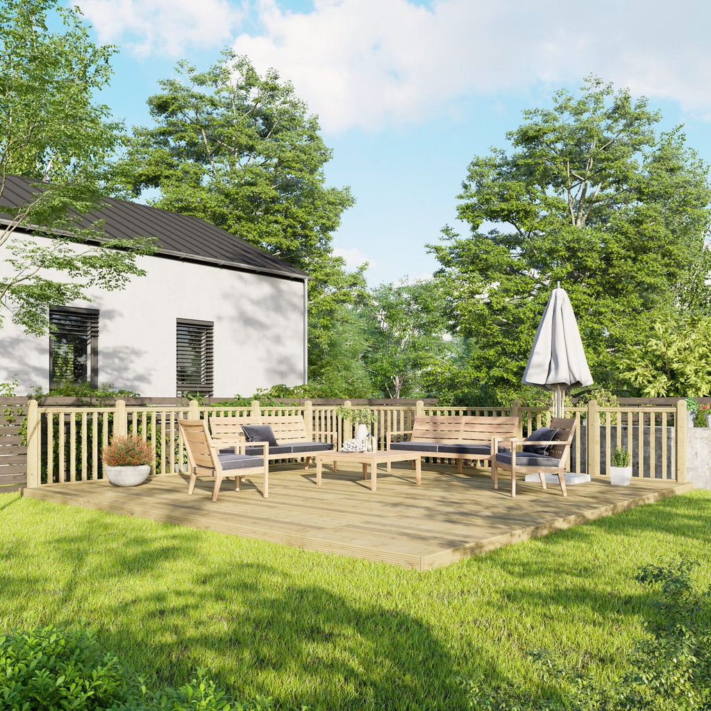20x20 Decking with Handrail 2x sides