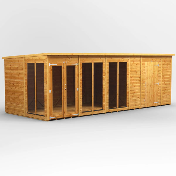 Pent Summerhouse Combi 20x8 with 6ft store
