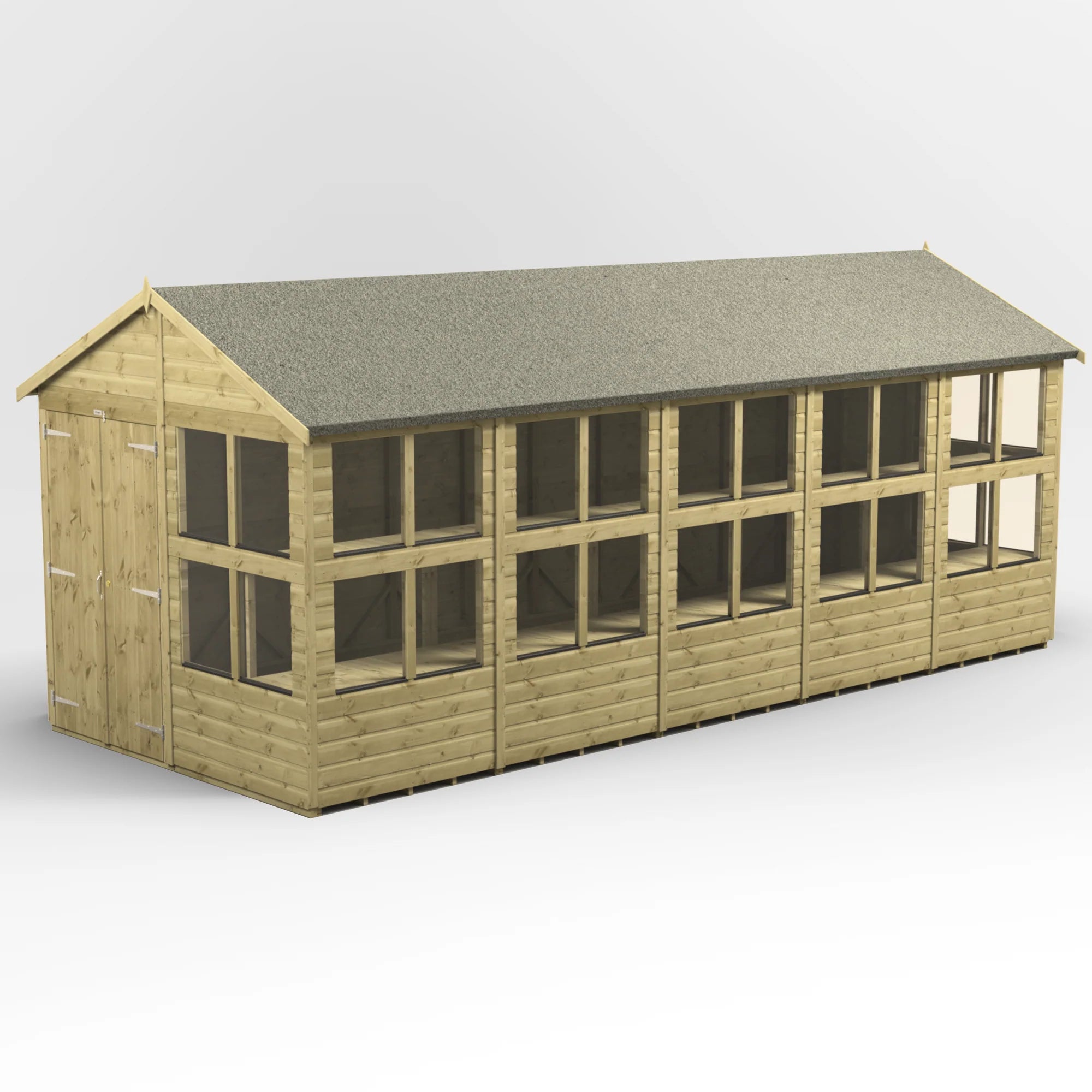 Premium Apex Potting Shed 20x8 (Double door)