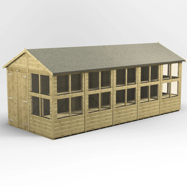 Premium Apex Potting Shed 20x8 (Double door)