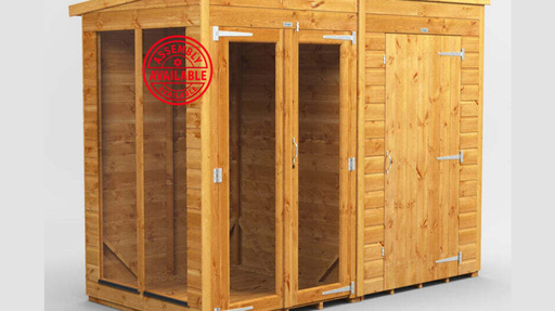 Pent Summerhouse Combi 8x4 with 4ft store