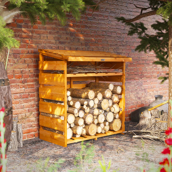 Log Store 4x2 With Shelving
