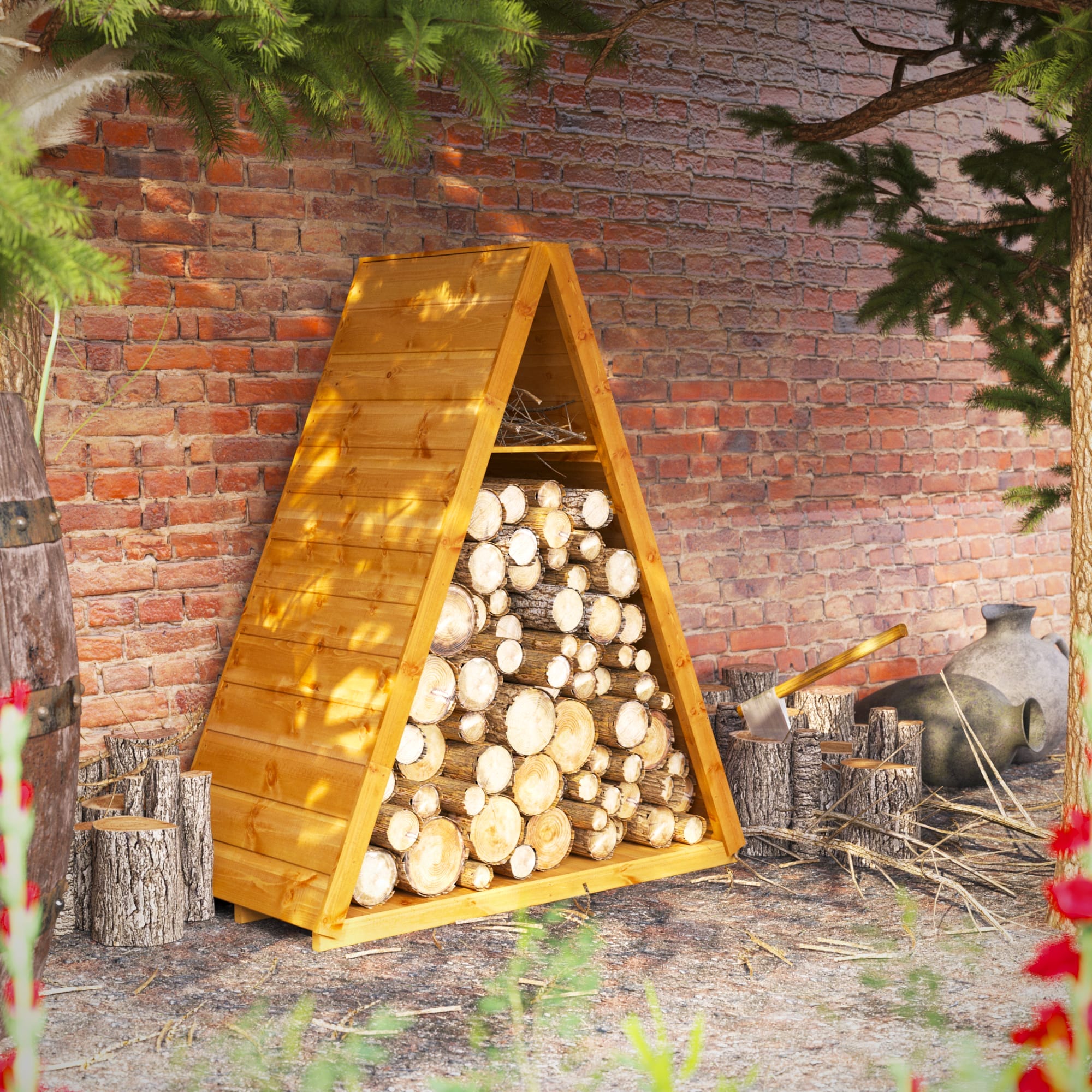 Triangle Log Store 4x2
