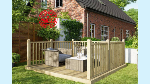 10x10 Decking with 3x Handrills