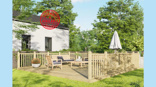 20x20 Decking with Handrail 3x sides