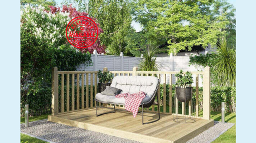 6x10 Decking 2x Handrails