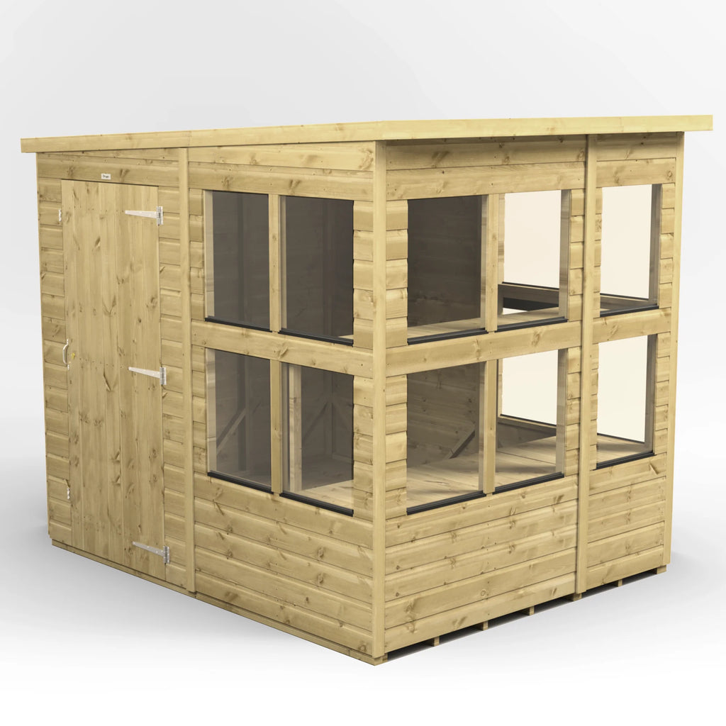 Premium Pent Potting Shed 6x8 (Single Door)