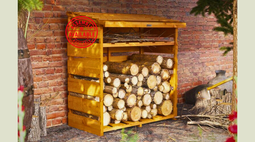 Log Store 4x2 With Shelving