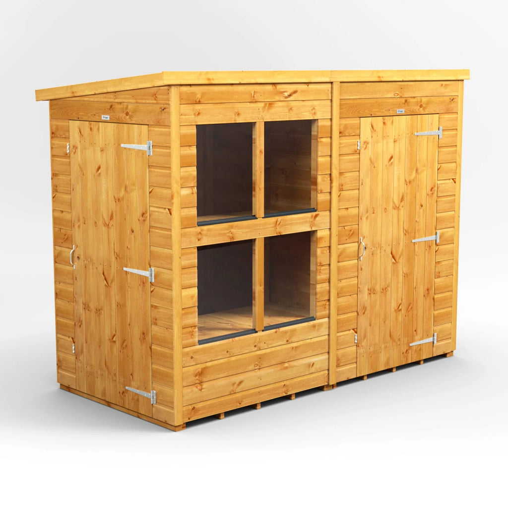 Pent Potting Shed Combi 8x4 with 4ft store